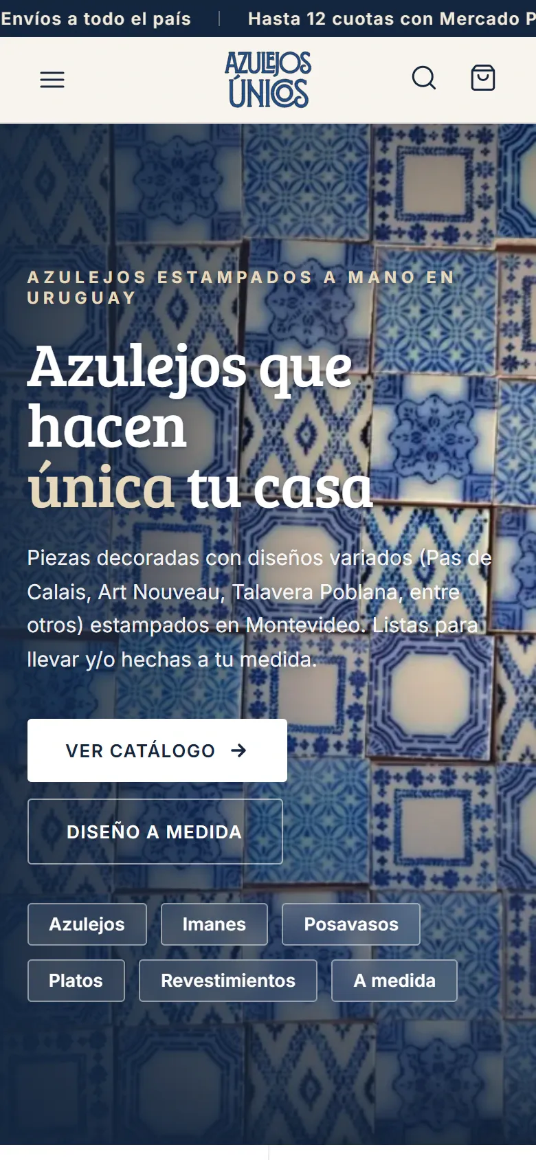 Azulejos Únicos en el teléfono