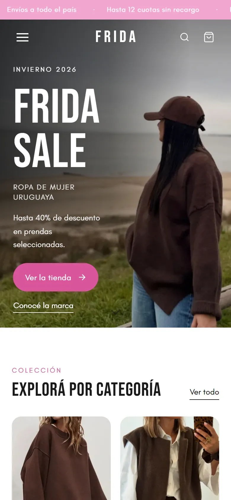 Frida Clothes en el teléfono