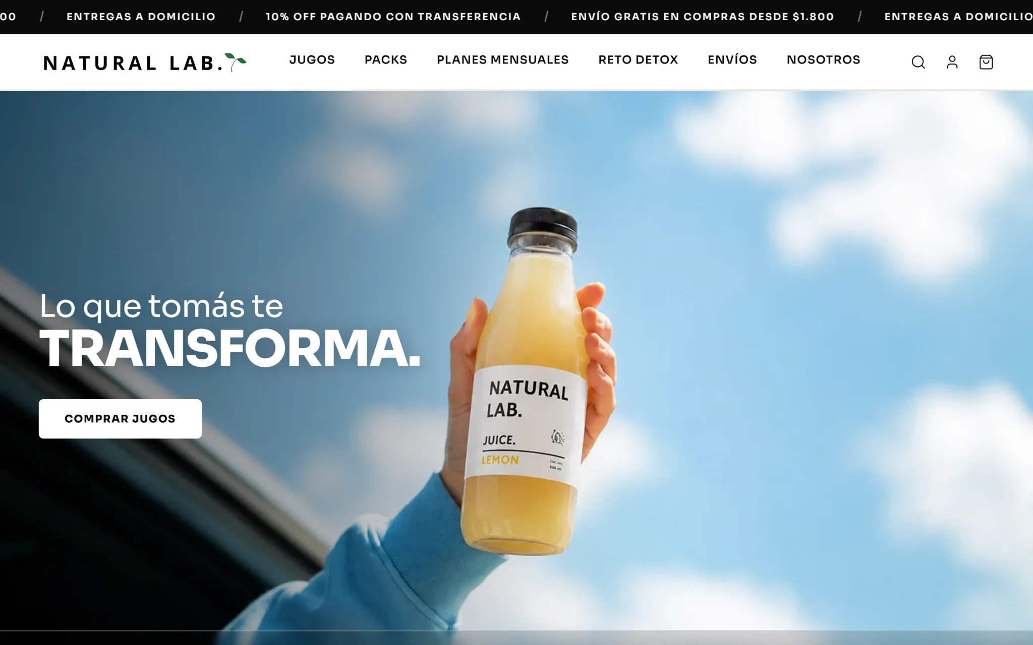 Natural Lab en el escritorio