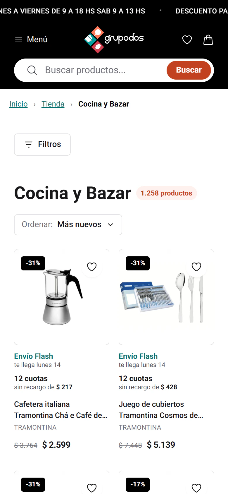 Bazar Grupo Dos — el catálogo en el teléfono